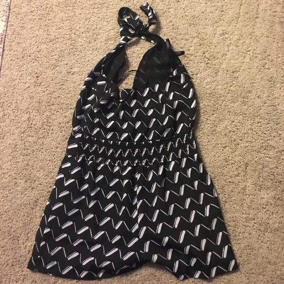 BCBG Black and White Romper - Picture 3 of 4